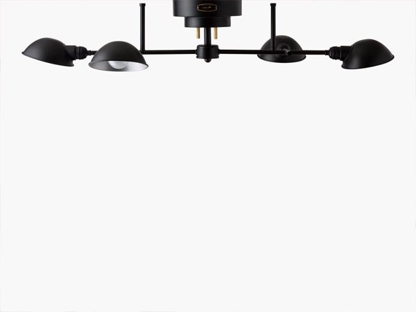 【HERMOSA】シーリングランプ「FINO 4」4灯・ブラック（W1040×H203mm）