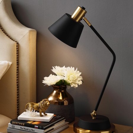 【リーズナブル】LEDテーブルライト 1灯 ホワイト/ブラック （D160mm×H555mm）