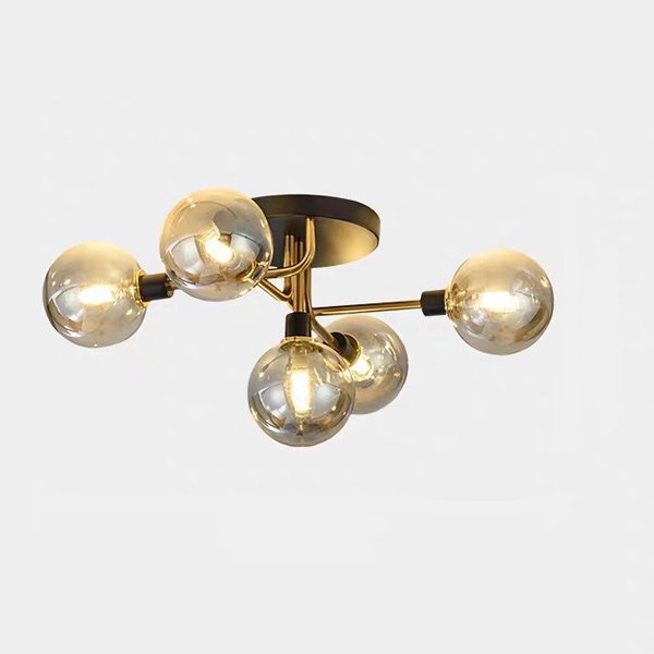 ガラスボール・シーリングライト 5/9灯 ゴールド/クローム （W570×H260mm/W850×H340mm）