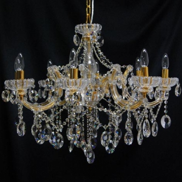 クリスタルゴールドシャンデリア 8灯 クリスタルシャンデリア 8灯 ゴールド(W800×H650mm) | EL JEWEL