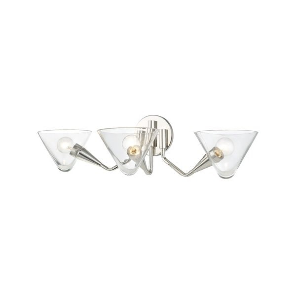 【MITZI】アメリカ・ガラスウォールライト「ISABELLA」3灯・クローム（W609.6×H184.1mm）