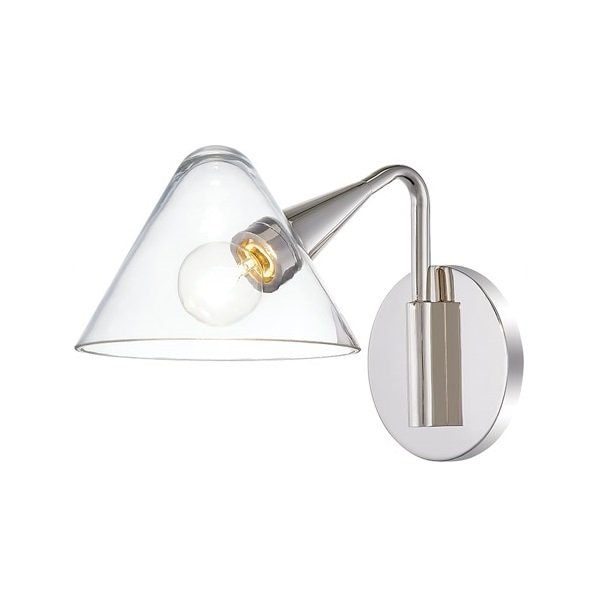 【MITZI】アメリカ・ガラスウォールライト「ISABELLA」1灯・クローム（W158.7×H184.1mm）