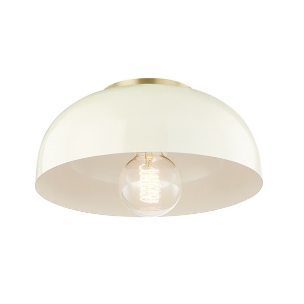 【MITZI】アメリカ・シーリングライト・Ｓ「AVERY」1灯・ゴールド×クリーム（W279.4×H120.6mm）