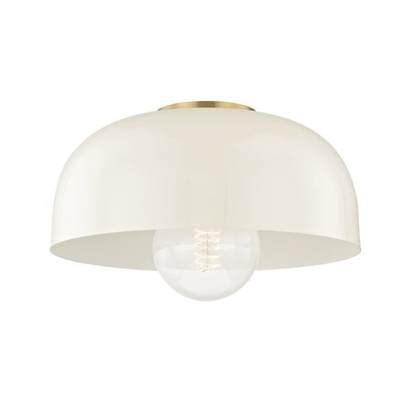 【MITZI】アメリカ・シーリングライト・Ｌ「AVERY」1灯・ゴールド×クリーム（W355.6×H158.7mm）