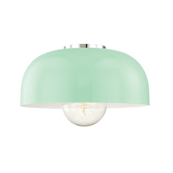 【MITZI】アメリカ・シーリングライト・Ｌ「AVERY」1灯・クローム×ミント（W355.6×H158.7mm）