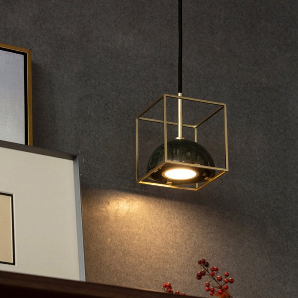 【法人様・店舗様限定】LEDペンダントライト 1灯 ブラック/グリーン/ホワイト （D120mm×H120mm） 