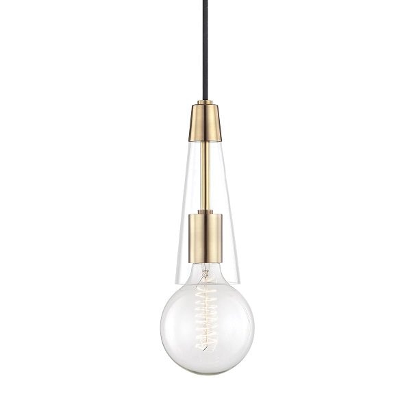 【MITZI】アメリカ・デザインペンダントライト「JONI」1灯・ゴールド（W127.0×H406.4mm）