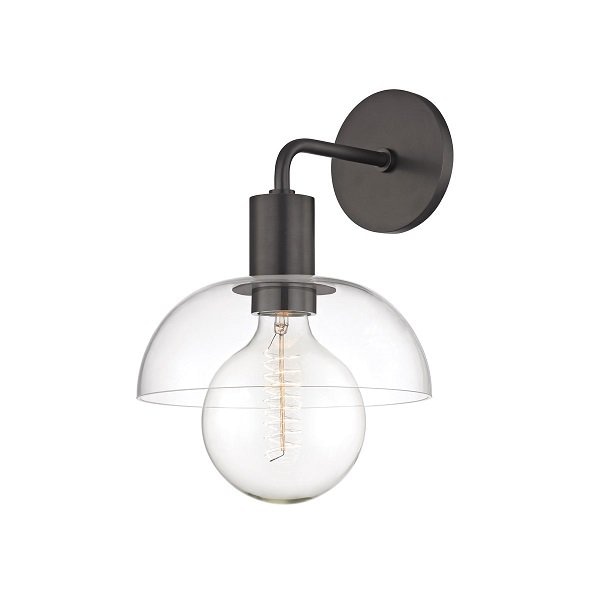 【MITZI】アメリカ・ガラスウォールライト「KYLA」1灯・ブラック系（W228.6×H330.2mm）