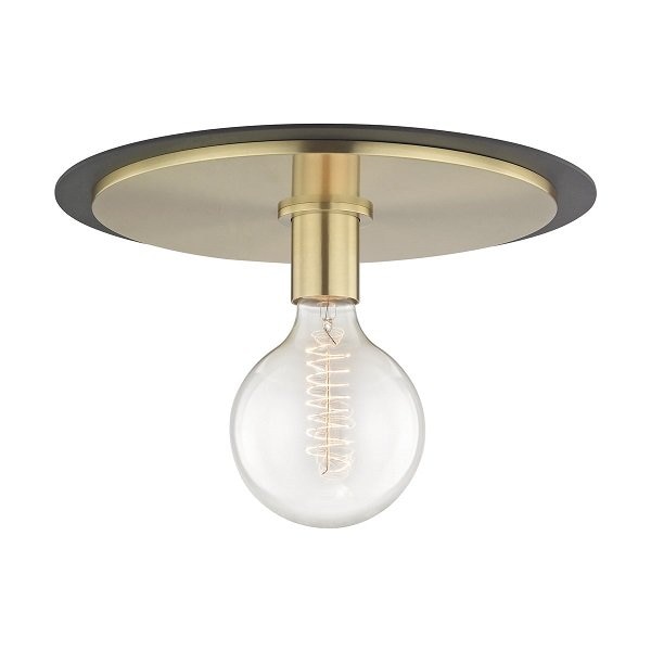 【MITZI】アメリカ・デザインシーリングライト・Ｌ「MILO」1灯・ゴールド×ブラック（W355.6×H209.5mm）