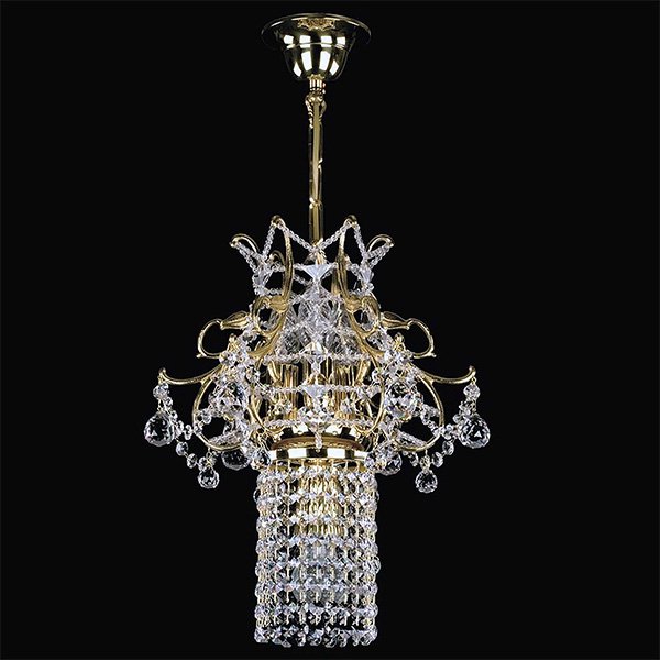 【ART GLASS】クリスタルペンダントシャンデリア 4灯「KLEOPATRA」（W360×H420mm）