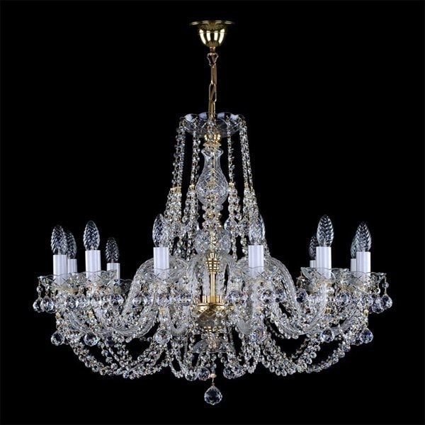 【ART GLASS】クリスタルシャンデリア「ANDULA」12灯(W820×H650mm)