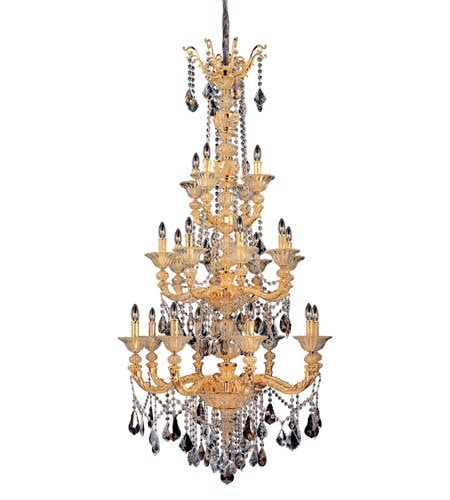 【ALLEGRI】アメリカ・クリスタルシャンデリア「Mendelssohn」20灯2トーンゴールド(Φ910×H1730mm)