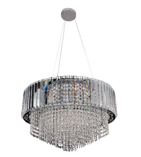 【ALLEGRI】アメリカ・ペンダントシーリングライト「Adaliz」12灯クローム (Φ600×H660mm)