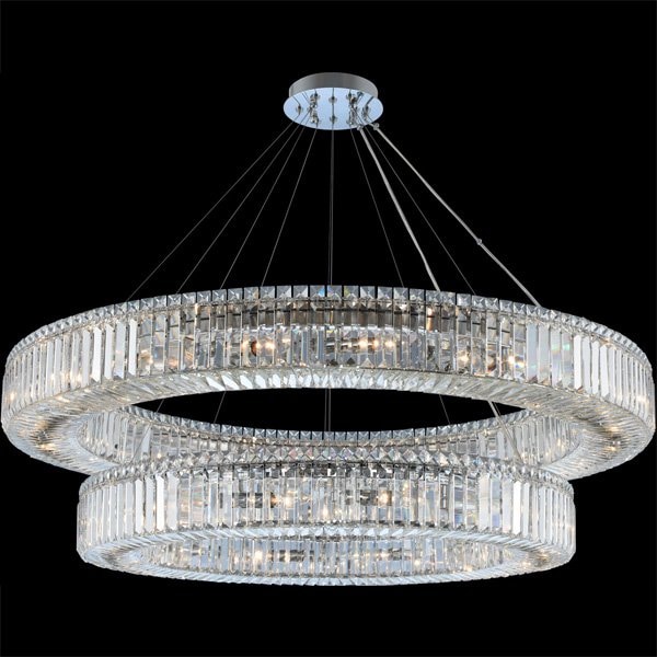 クリスタル シャンデリア 30+50cm ALLEGRI】アメリカ・クリスタルシーリングシャンデリア