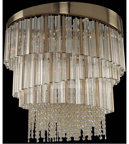 【ALLEGRI】アメリカ・ラインシャンデリア「Espirali」9灯ブラッシュシャンパンゴールド(Φ680mm)