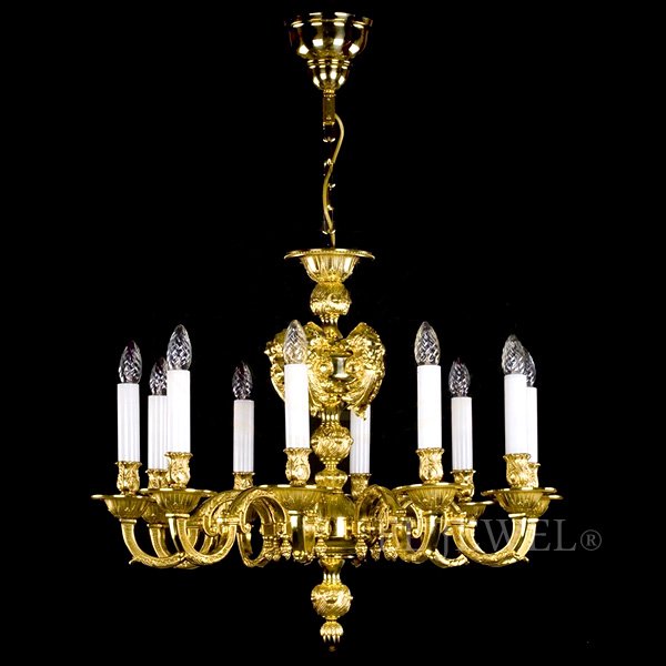 真鍮製、シャンデリア。 真鍮高級シャンデリア 引き取り限定品