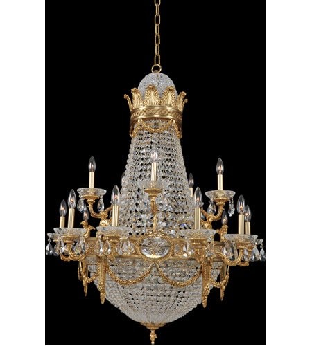 【ALLEGRI】アメリカ・クリスタルシャンデリア「Marseille」25灯アンティークブラス(Φ910×H1210mm)