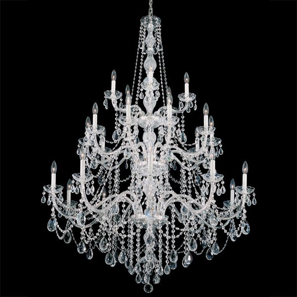 【SCHONBEK】アメリカ・クリスタルシャンデリ「Arlington」25灯（W1130×H1630mm）