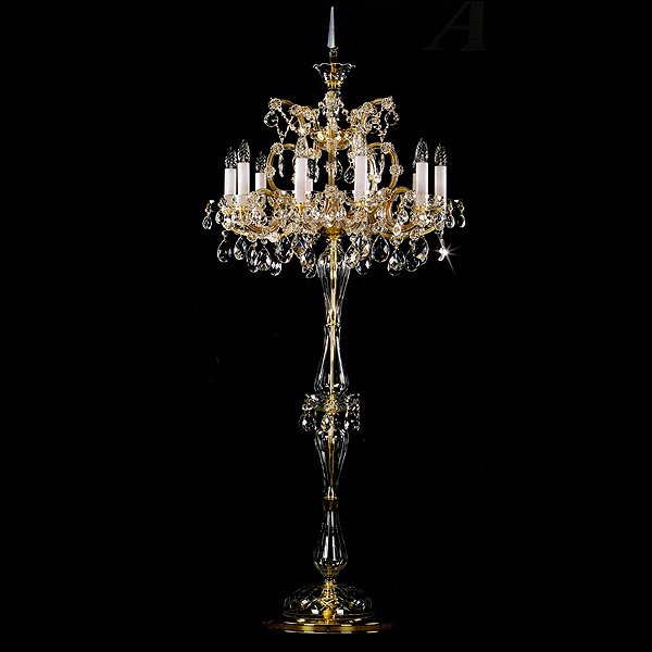 【ART GLASS】クリスタル フロアーランプ「MARIA TEREZIA」10灯（680×1680mm）