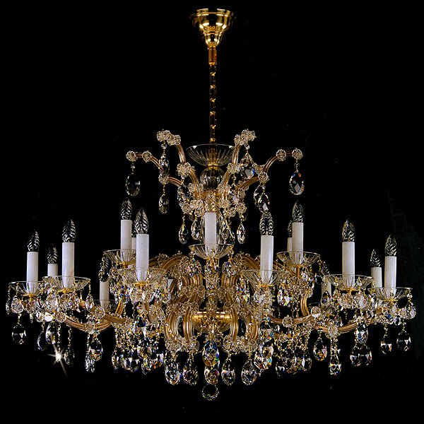 【ART GLASS】大型クリスタルシャンデリア「MARIA TEREZIA」18灯（W1150×H730mm）