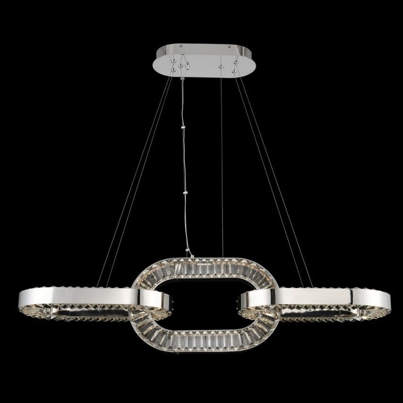 【ALLEGRI】アメリカ・LEDクリスタルデザインシャンデリア「Catena」クローム（W300×D1210×H500mm)