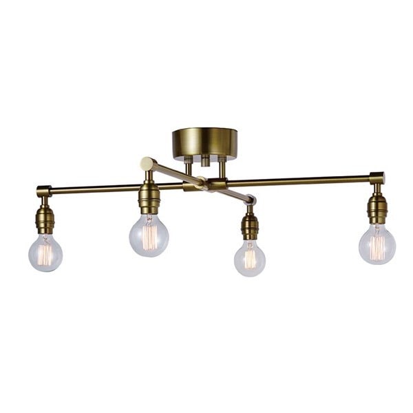 レイトンエックスシーリングランプ「Laiton X」4灯・ゴールド（W800mm）