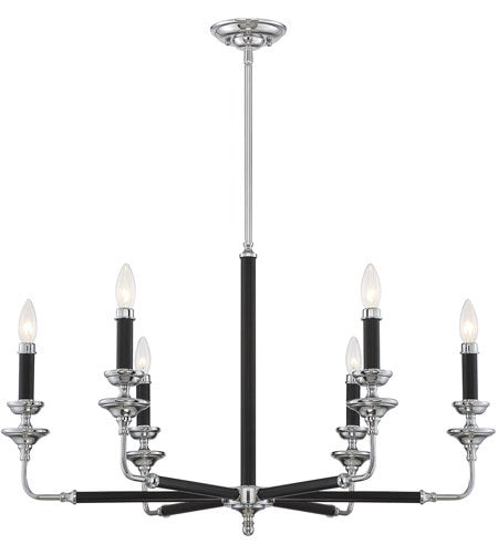 【SAVOY house】アメリカ・ デザインシャンデリア6灯（W810×H500mm）