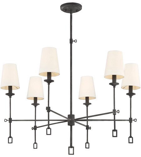 【SAVOY house】アメリカ・ デザインシャンデリア6灯（W810×H680×D810mm）