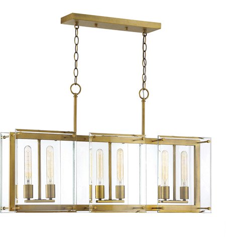 【SAVOY house】アメリカ・ デザインシャンデリア6灯（W200×H530×D910mm）