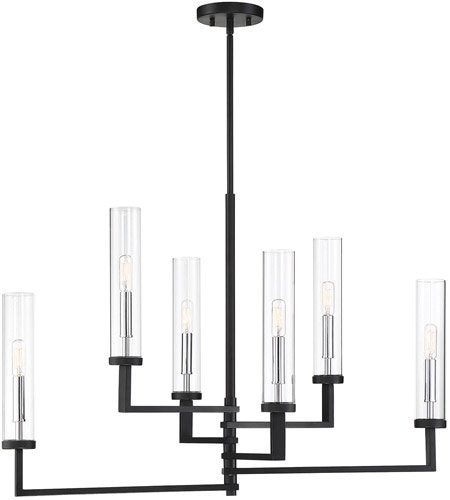 【SAVOY house】アメリカ・ デザインシャンデリア6灯（W400×H550×D860mm）