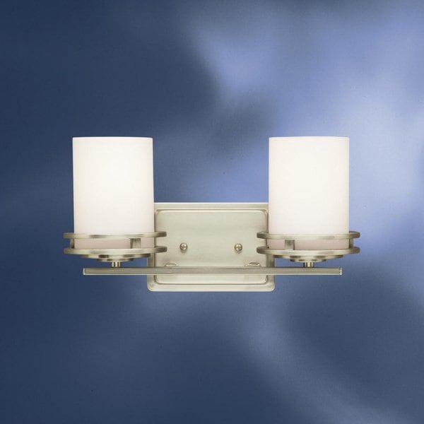 【KICHLER】アメリカ・キチラー社モダン ブラケット2灯 シルバー(W368×H191mm)