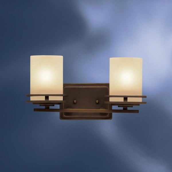 【KICHLER】アメリカ・キチラー社モダン ブラケット2灯 アンティークブロンズ(W368×H191mm)