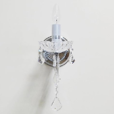 【4台在庫有！】クリスタルブラケットライト1灯 クローム（W135×D300×H400mm）