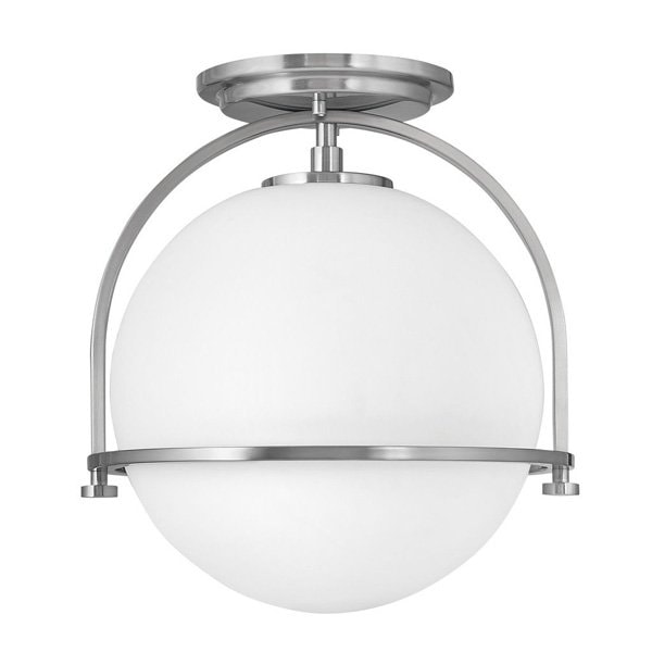 【HINKLEY】ガラスボールシェードシーリングライト「SOMERSET」1灯・クローム（W290×H320mm）
