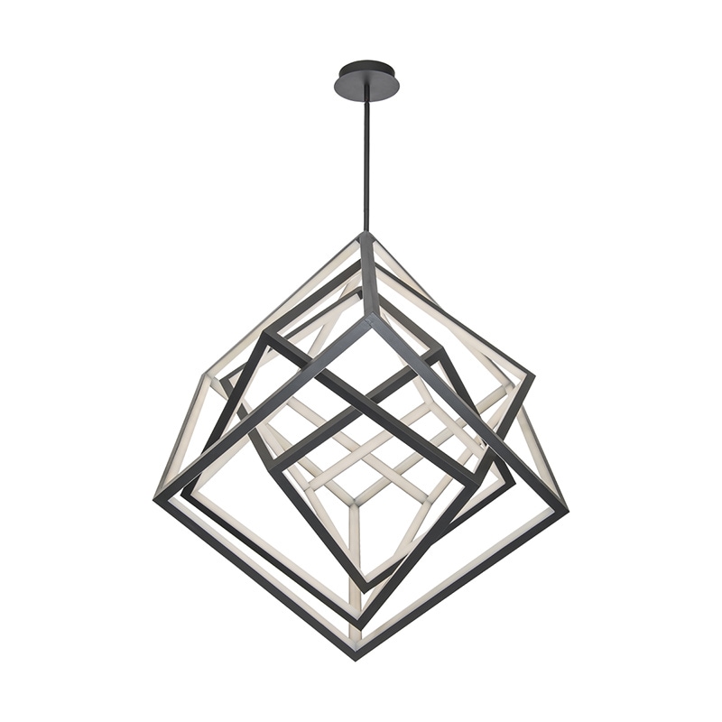 【WAC LIGHTING】アメリカ・LEDペンダントライト「Atlas」ブラック（L760×W660×H800mm）