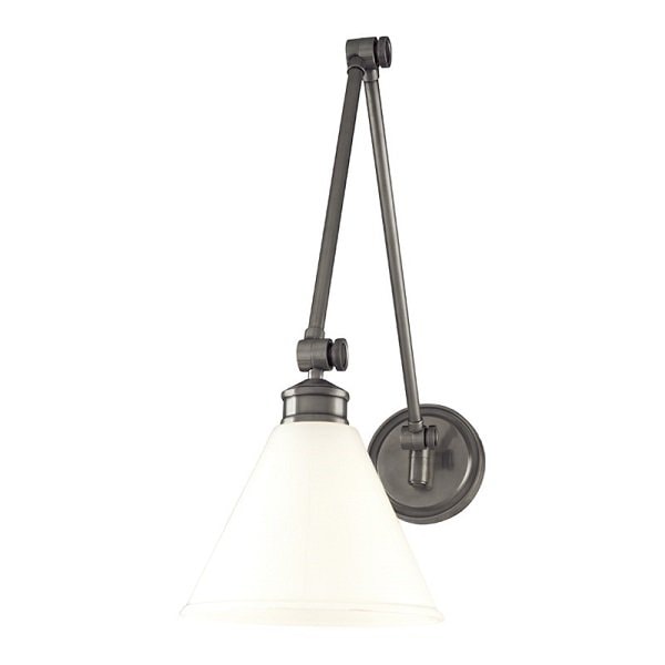 【HUDSON VALLEY】アメリカ・デザイン照明ガラスシェードウォールライト「EXETER」1灯（W203.2×D850.9×H482.6mm）