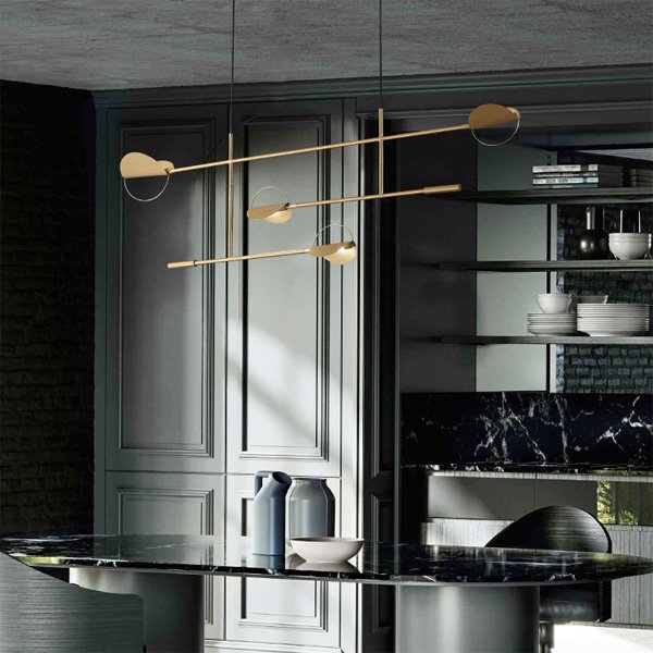 デザイン照明 ゴールド／ブラック 4灯（W1300×H400mm）