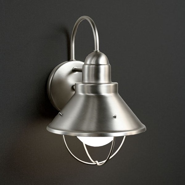 【KICHLER】アメリカ・キチラー社屋外用ブラケット(防雨型)1灯 シルバー(W203×H305mm)