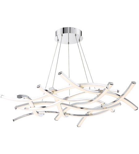 【WAC LIGHTING】クロームシャンデリアシーリングライト「Divergence」9灯（L1111×W1111×H140mm）