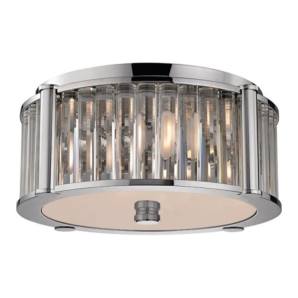 【HUDSON VALLEY】アメリカ・デザイン照明 クリスタルガラスシーリングライト「HARTLAND」3灯（W374.6×H152.4mm）