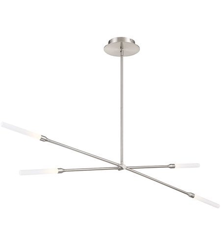 【WAC LIGHTING】ブラッシュニッケルシャンデリアシーリングライト「Houdini」4灯（L1405×W1186×H272mm）