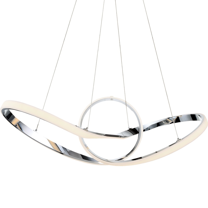 【WAC LIGHTING】アメリカ・LEDペンダントライト「Vornado」クローム（L889×W355×H304mm）