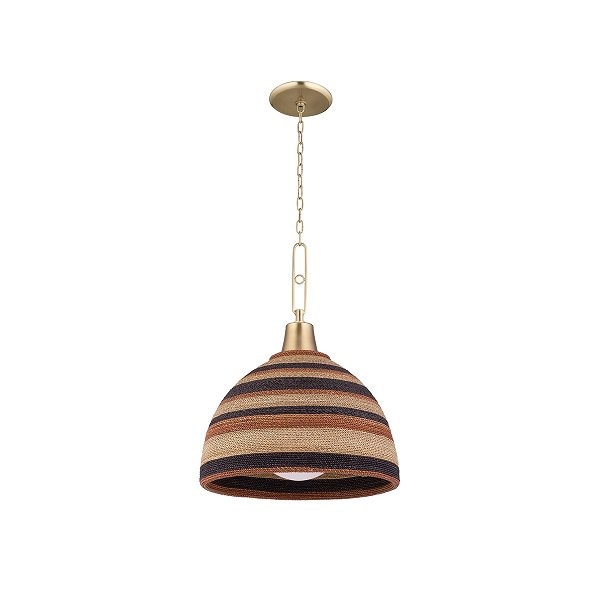 【HUDSON VALLEY】アメリカ・デザイン照明 シェードペンダントライト「LIDO BEACH」1灯・ゴールド（W508.0×H673.1mm）