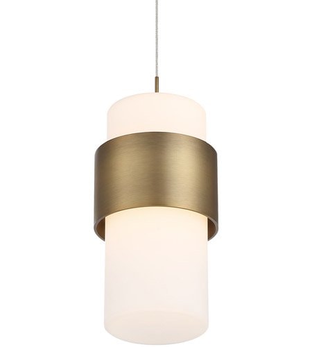 【WAC LIGHTING】ミニペンダントシーリングライト「Banded」1灯（L127×W127×H235mm）