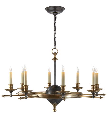 【Visual Comfort】アメリカ・シャンデリア「E. F. Chapman Leaf And Arrow」8灯(W880×H530mm)