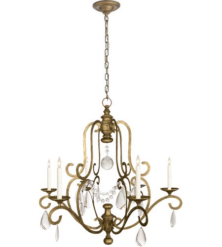 【Visual Comfort】アメリカ・シャンデリア「E. F. Chapman Piedmont」6灯(W810×H840mm)