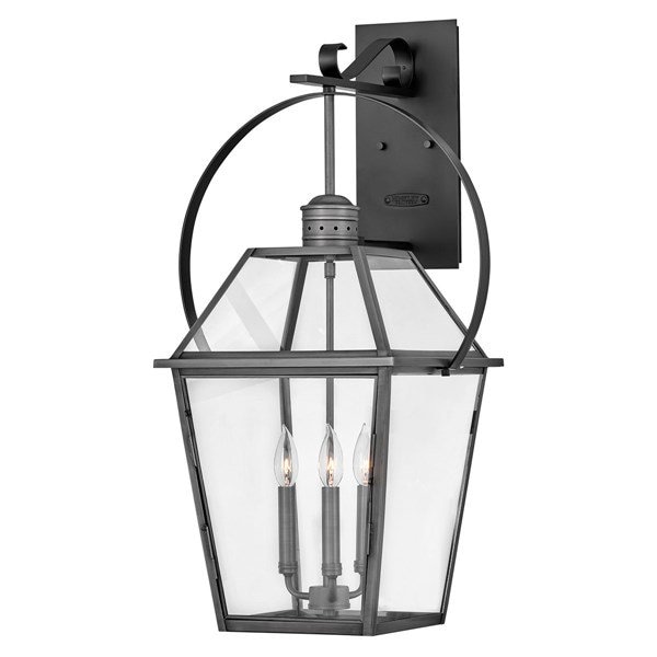 【HINKLEY】アウトドア・ウォールライト「Heritage Nouvelle」3灯（L413×W432×H781mm）