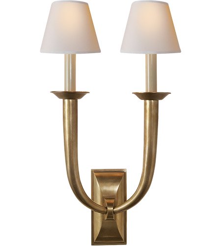 【Visual Comfort】アメリカ・ウォールライト「Studio French Deco Horn」2灯(W311×D152×H558mm)