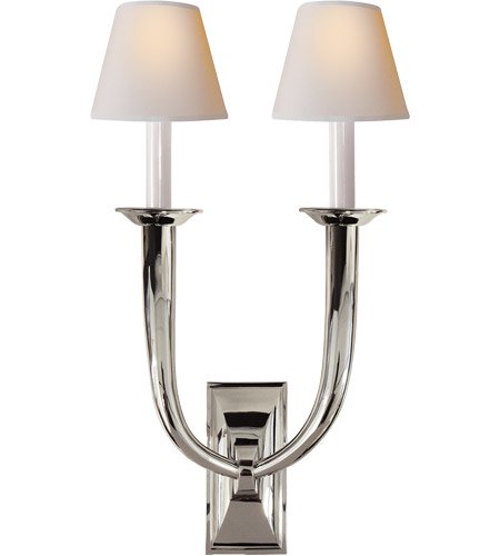 【Visual Comfort】アメリカ・ウォールライト「Studio French Deco Horn」2灯(W311×D152×H558mm)