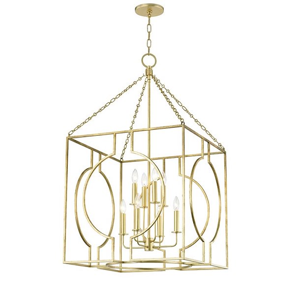 【HUDSON VALLEY】アメリカ・キャンドルスタイル ワイヤーデザインシャンデリア「OCTAVIO」8灯（W609.6×H1092.2mm）